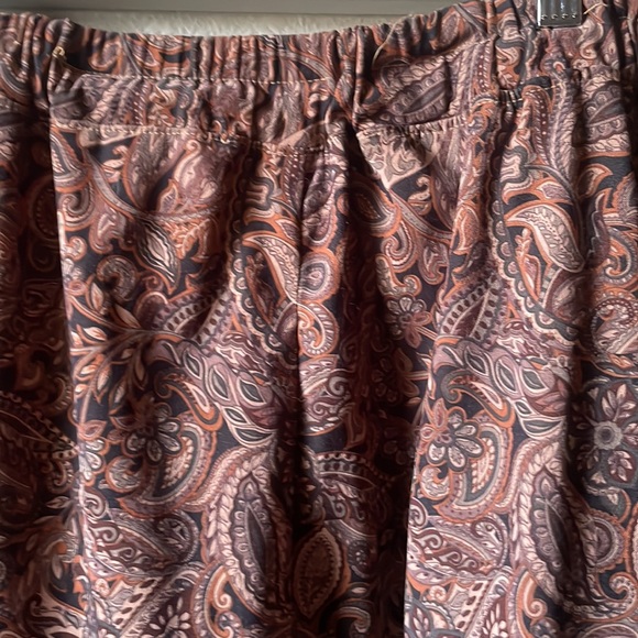 Vintage high waist paisley print jogger trousers with pockets - Picture 5 of 7